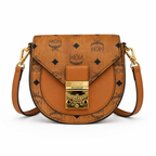 MCM Patricia Visetos Mini Saddle Bag