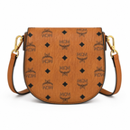 MCM Patricia Visetos Mini Saddle Bag