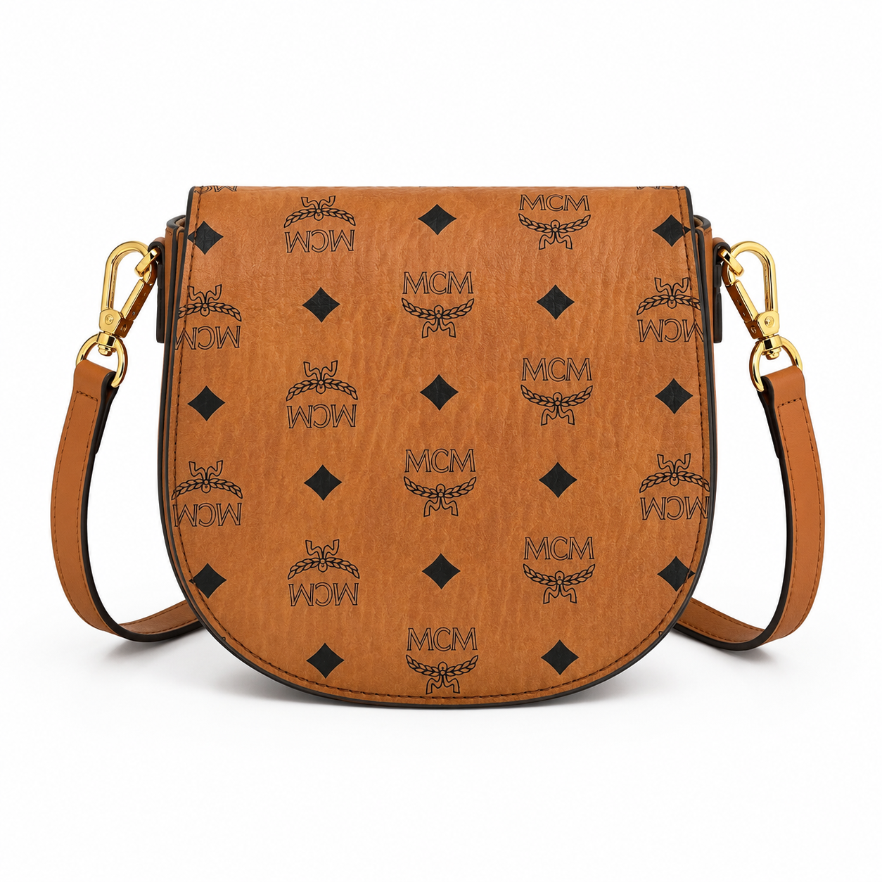 MCM Patricia Visetos Mini Saddle Bag