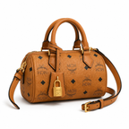 MCM Ella Visetos Series Mini Boston Bag