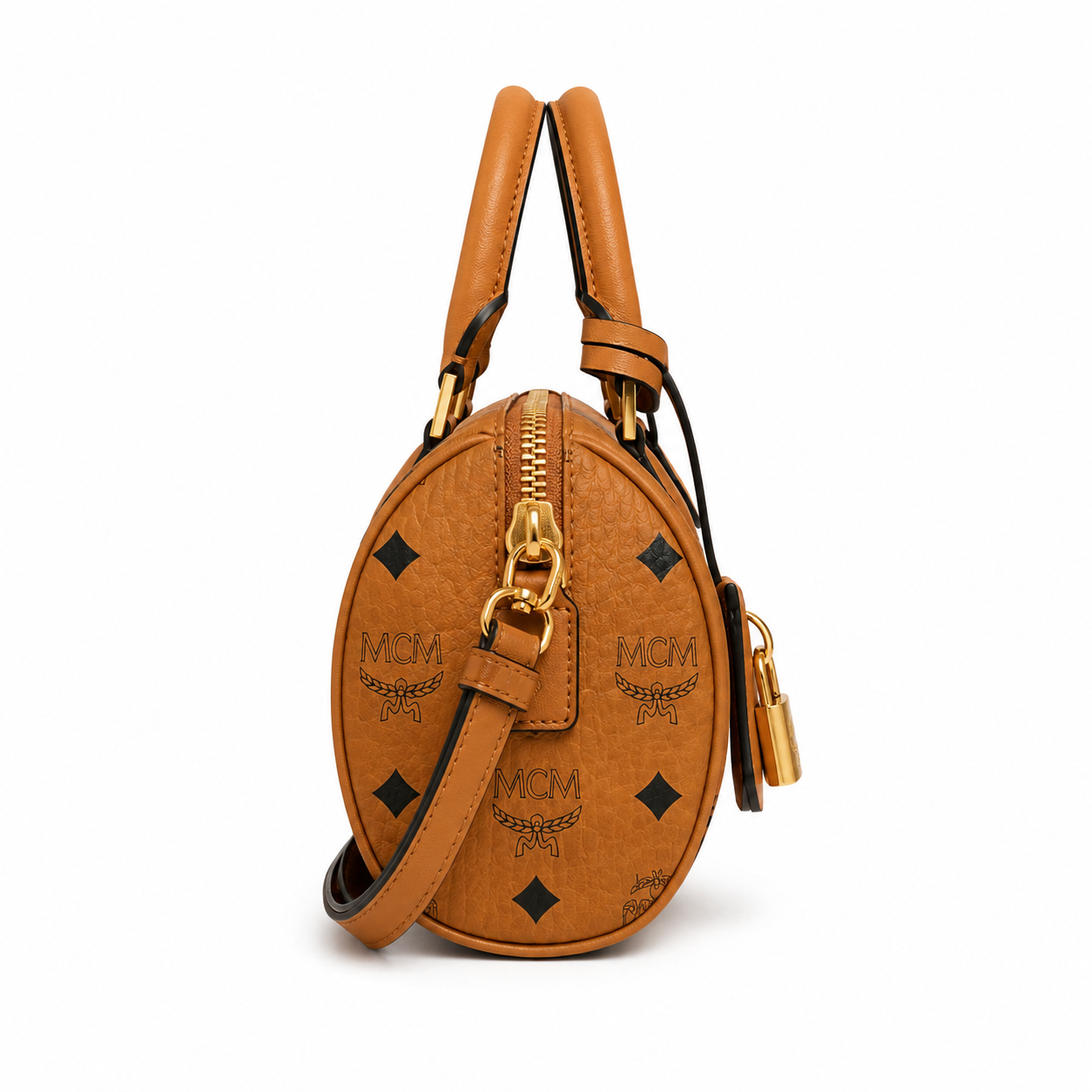 MCM Ella Visetos Series Mini Boston Bag