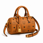 MCM Ella Visetos Series Mini Boston Bag