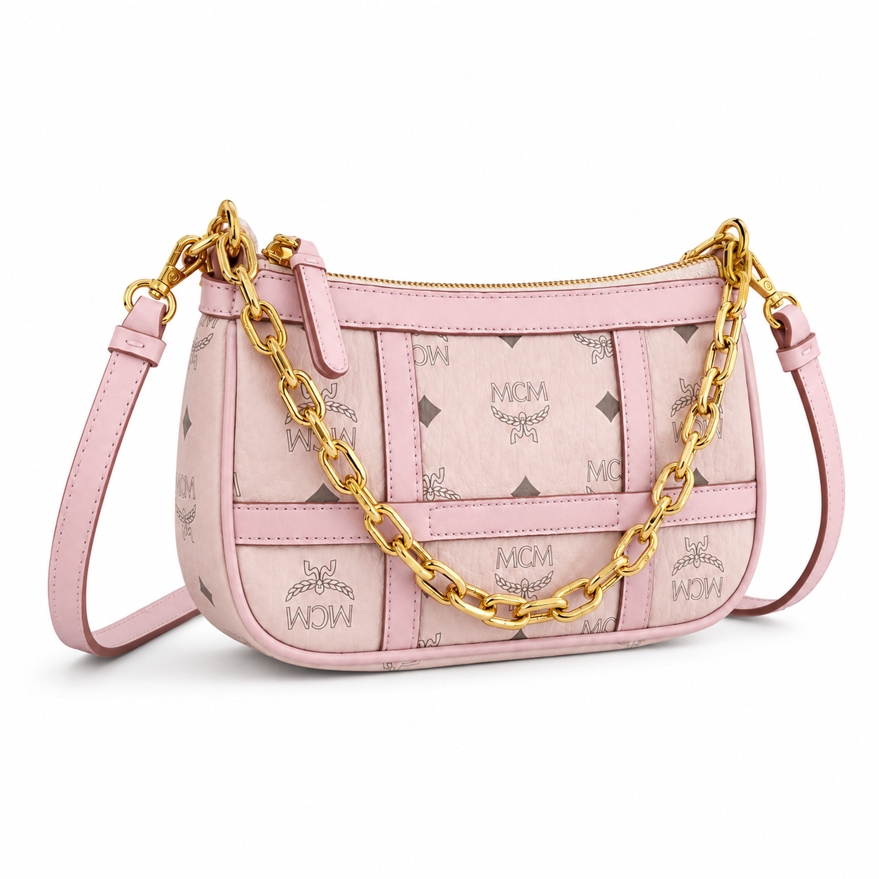 MCM Delmy Visetos Series Mini Chain Shoulder Bag