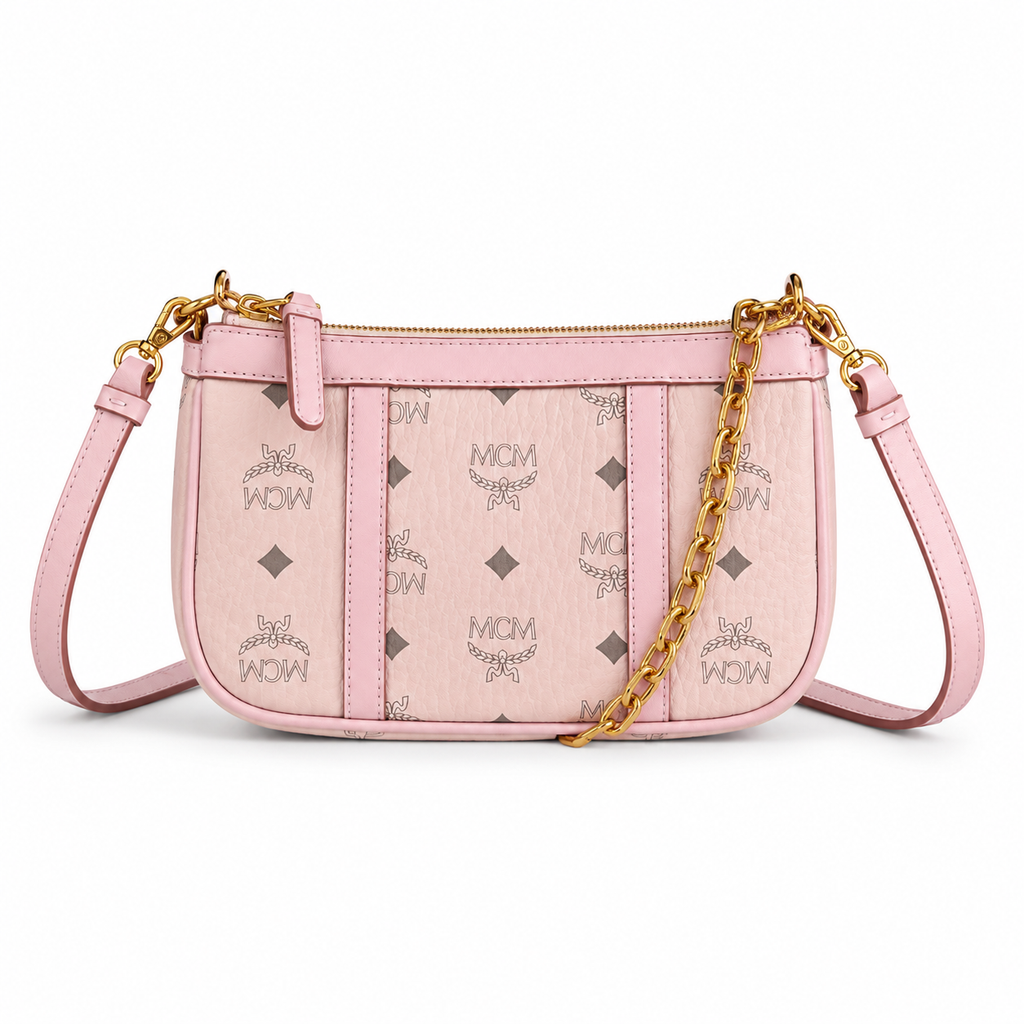 MCM Delmy Visetos Series Mini Chain Shoulder Bag