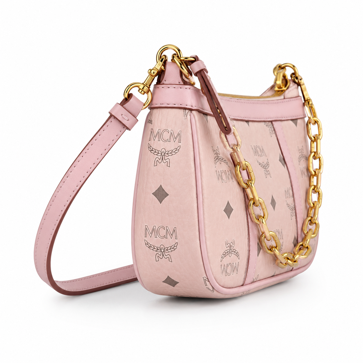 MCM Delmy Visetos Series Mini Chain Shoulder Bag