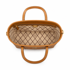 MCM Toni Visetos Series Cognac Mini Basket Tote Bag