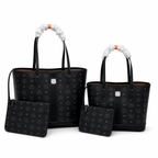 MCM Toni Visetos Medium/Large Tote Bag – Black, Silver, MWPAATN03BK001