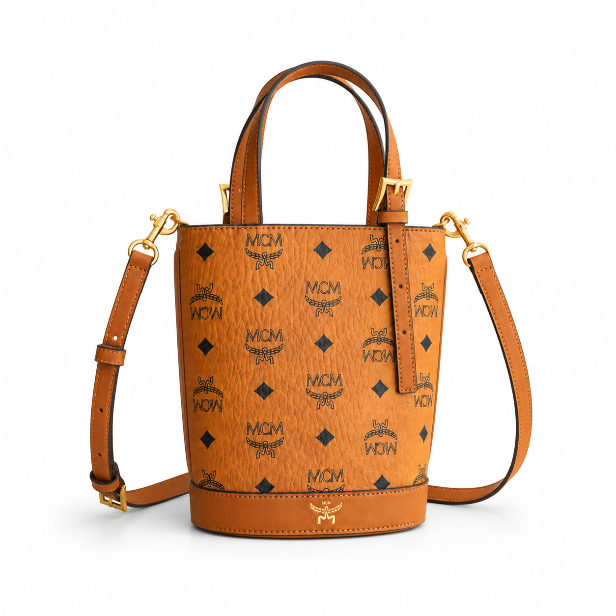 MCM Aren Visetos Series Mini Bucket Bag