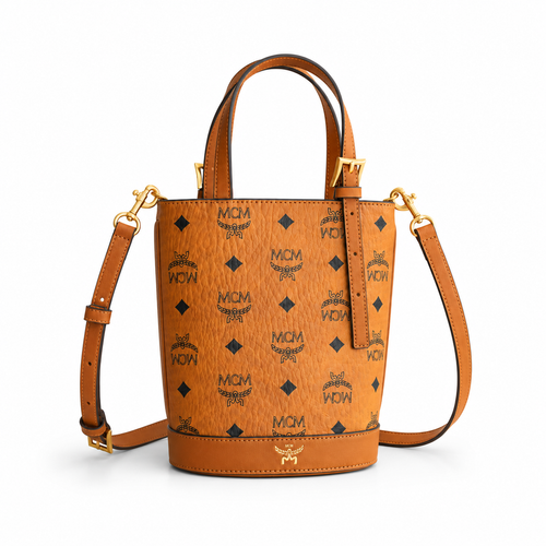 MCM Aren Visetos Series Mini Bucket Bag
