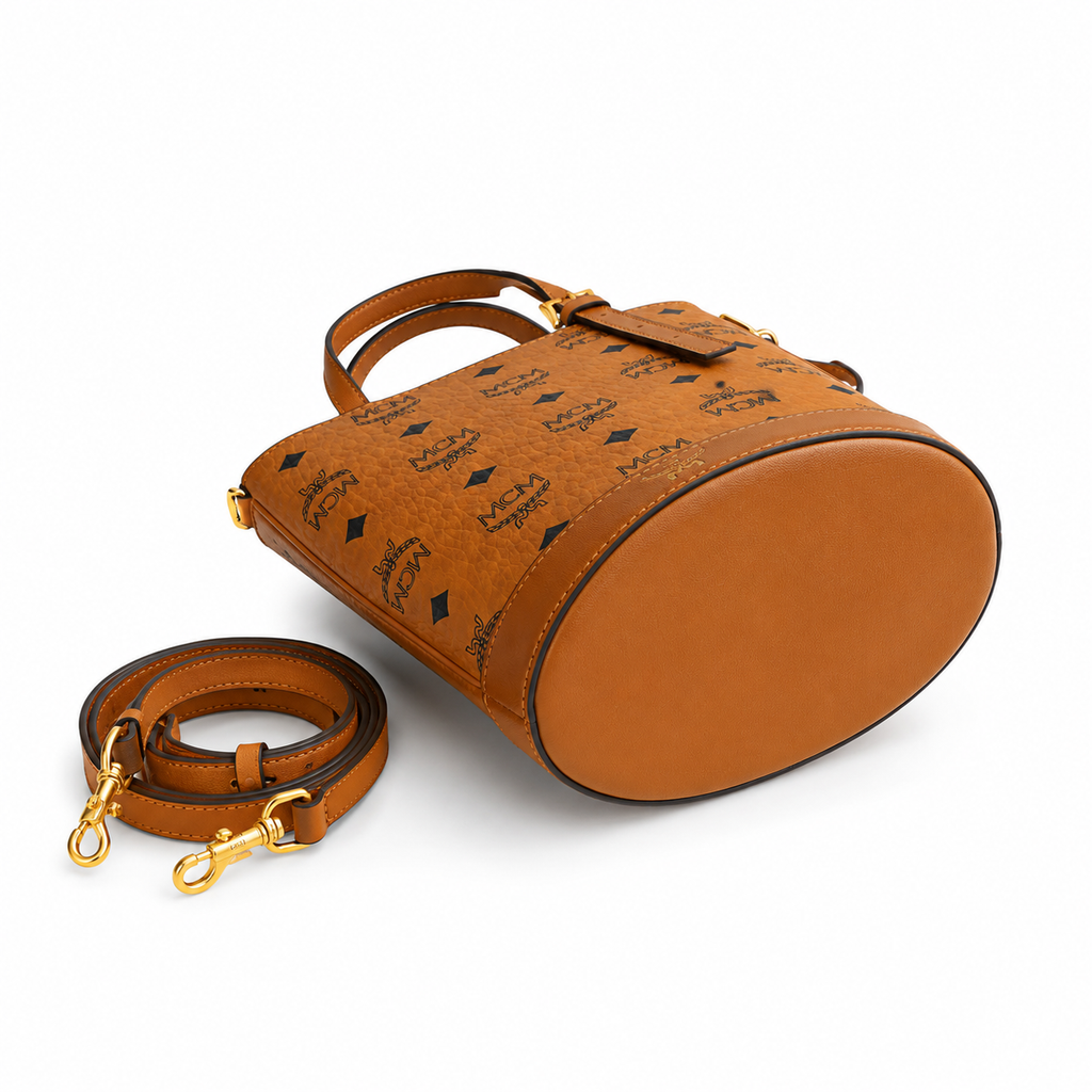 MCM Aren Visetos Series Mini Bucket Bag