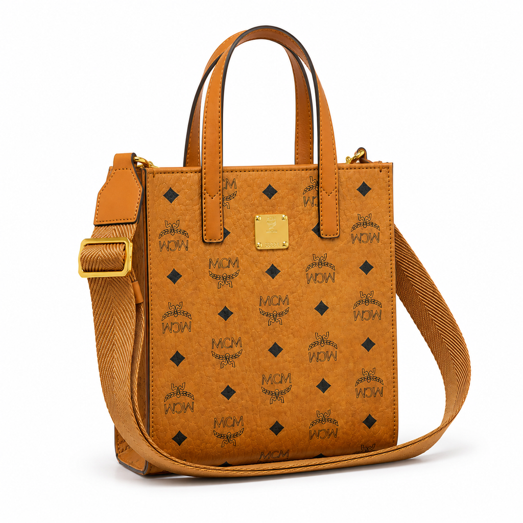 MCM Klassik Visetos Series Mini Tote Bag