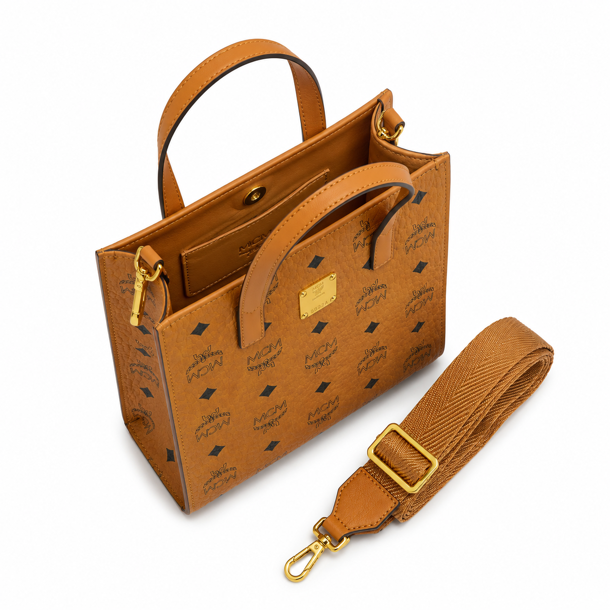 MCM Klassik Visetos Series Mini Tote Bag