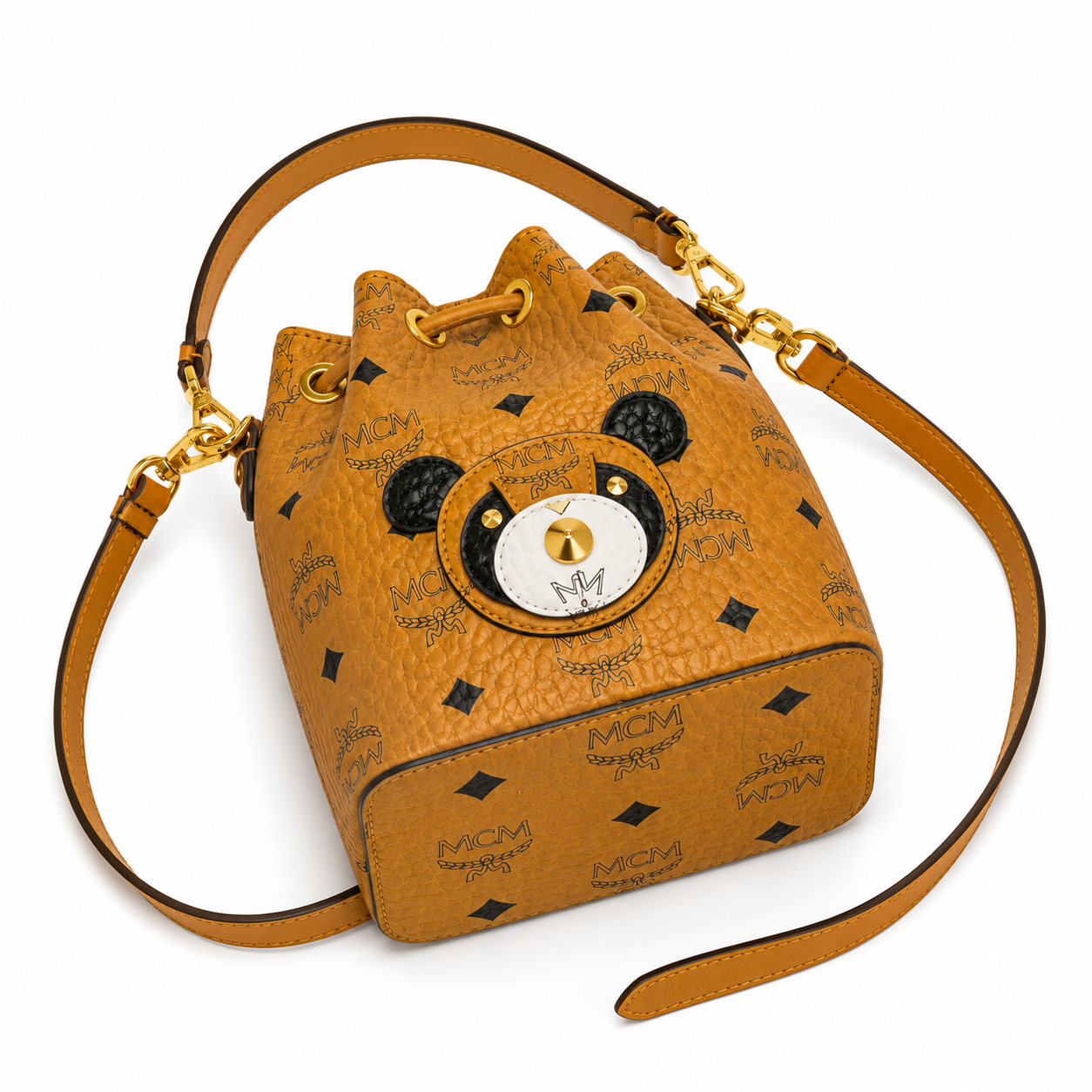 MCM ZOO Series Panda Mini Bucket Bag