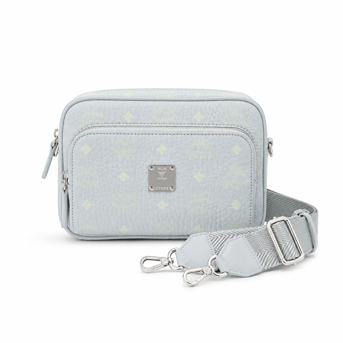 MCM Aren Visetos Mini Camera Bag – Light Grey, MMRAAKC02FP00