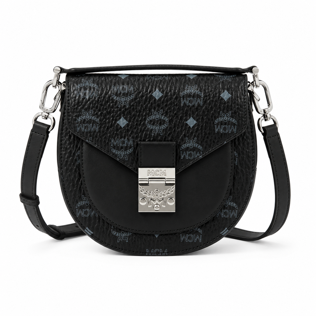 MCM Patricia Visetos Series Small Saddle Bag