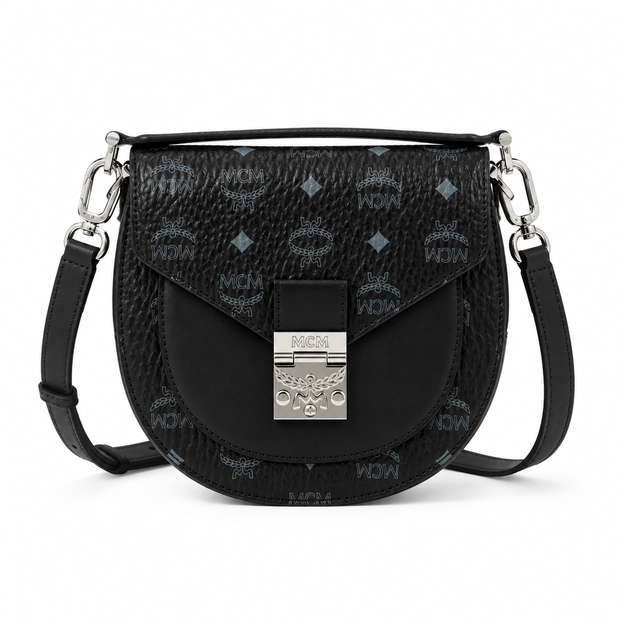 MCM Patricia Visetos Series Small Saddle Bag