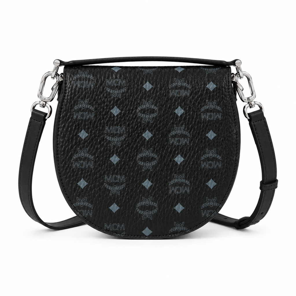 MCM Patricia Visetos Series Small Saddle Bag