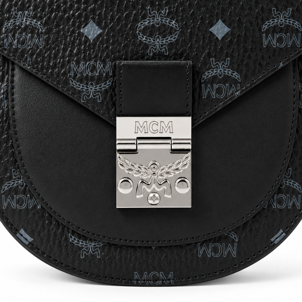 MCM Patricia Visetos Series Small Saddle Bag
