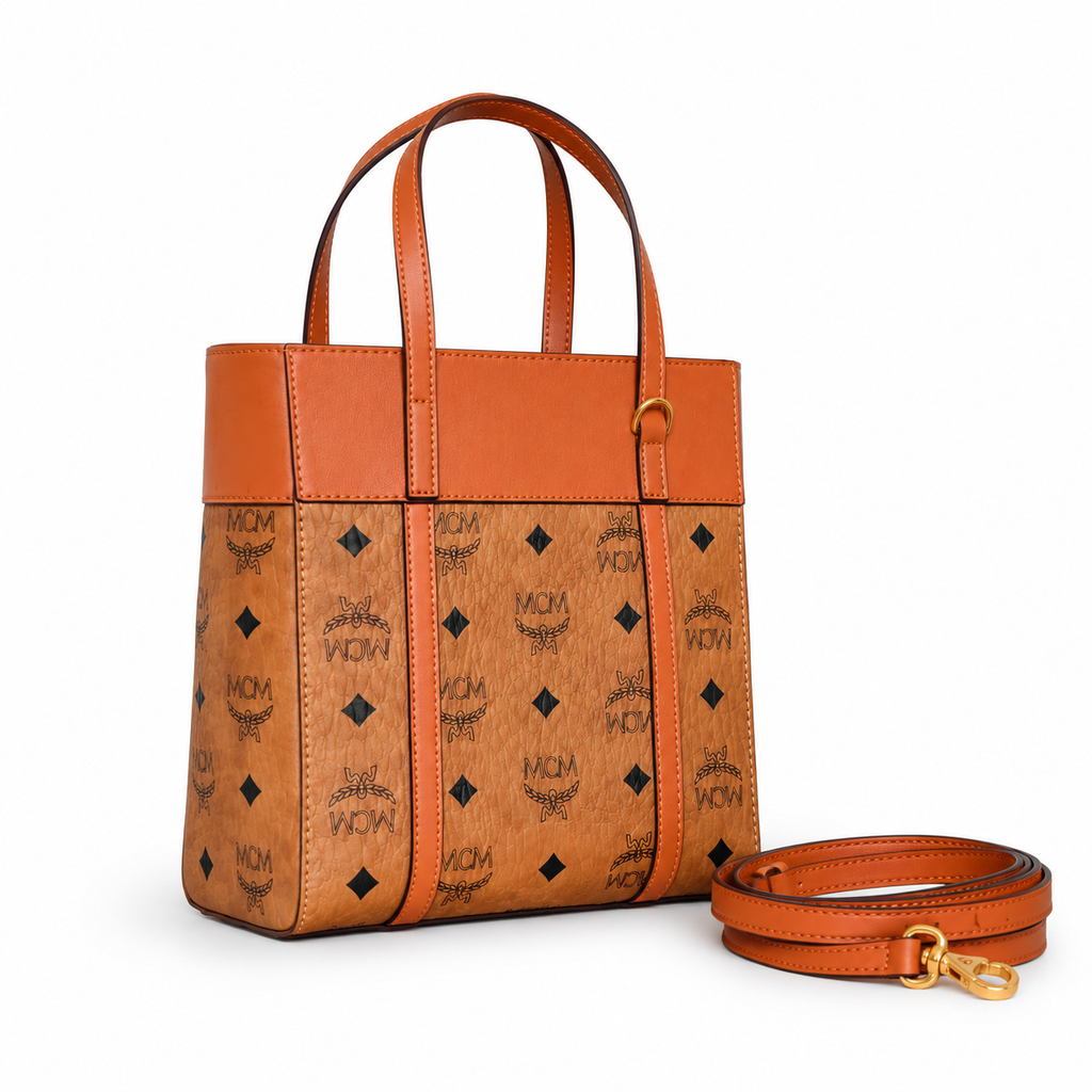 MCM Aren Visetos Series Mini Tote Bag