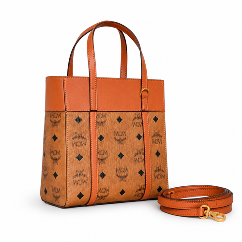 MCM Aren Visetos Series Mini Tote Bag