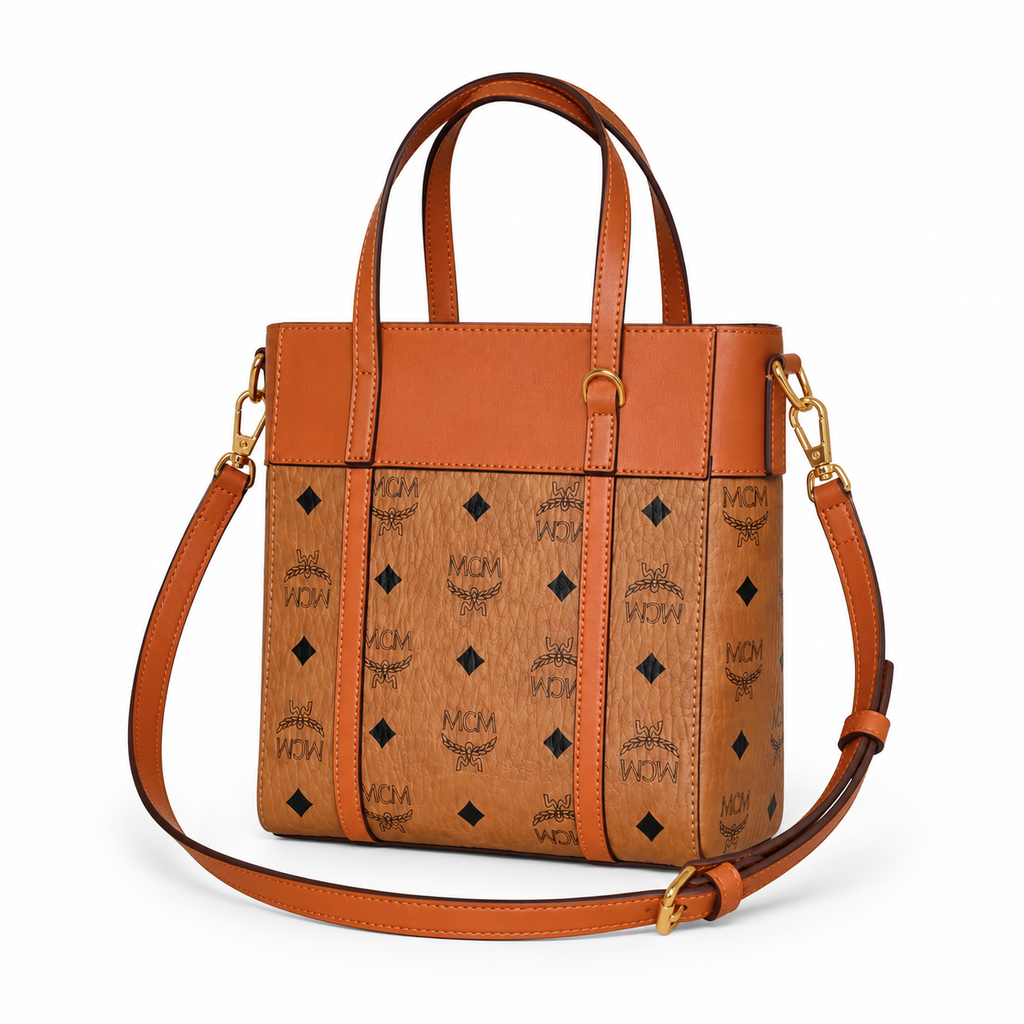 MCM Aren Visetos Series Mini Tote Bag