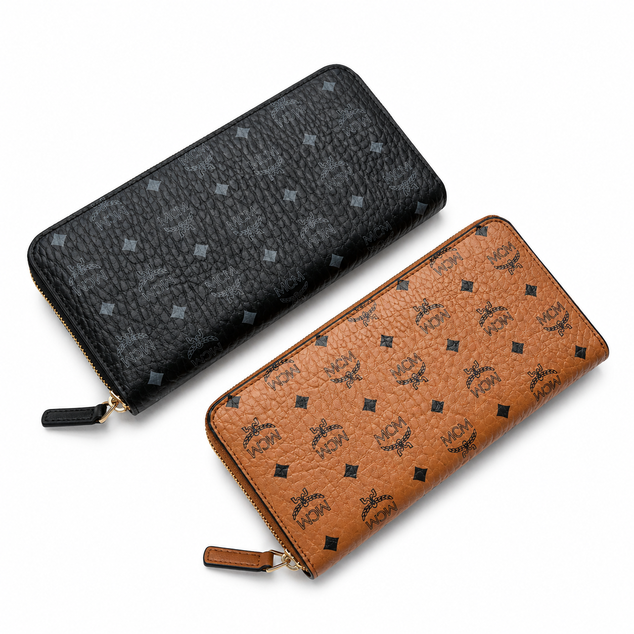 MCM Visetos Long Zip-Around Wallet