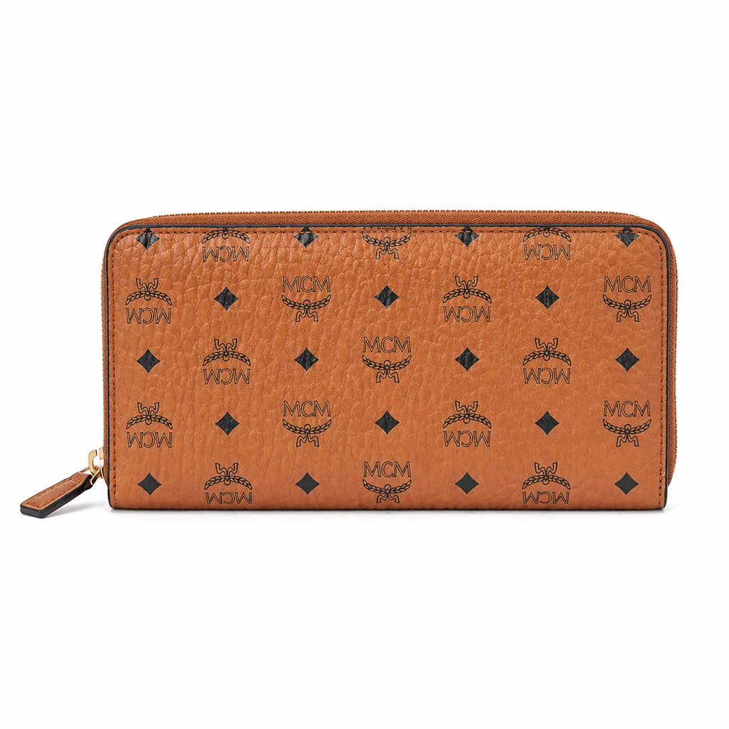 MCM Visetos Long Zip-Around Wallet