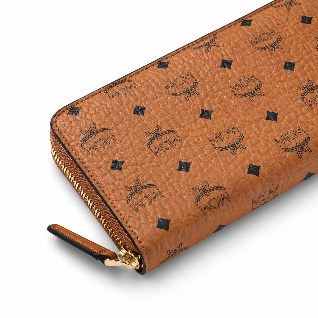 MCM Visetos Long Zip-Around Wallet