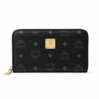 MCM Visetos Original Long Zip-Around Wallet – Black