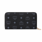 MCM Visetos Original Long Zip-Around Wallet – Black