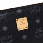 MCM Visetos Original Long Zip-Around Wallet – Black