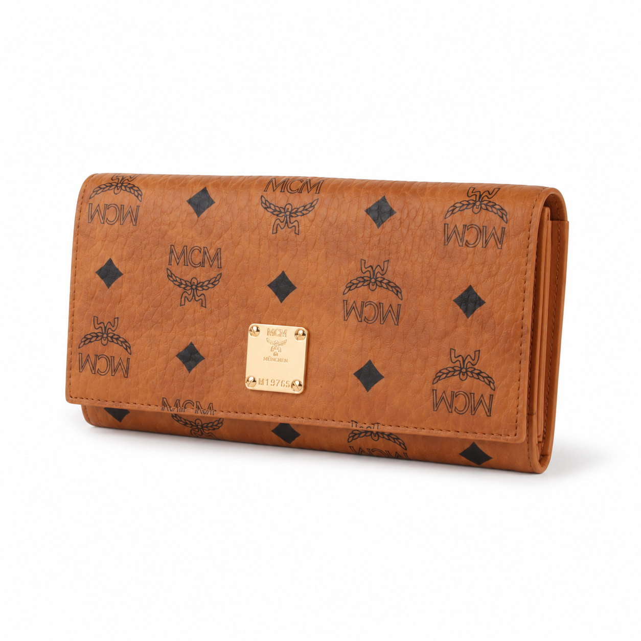 MCM Visetos Original Long Wallet – Cognac