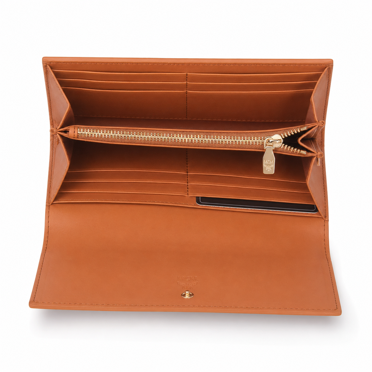MCM Visetos Original Long Wallet – Cognac