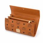 MCM Visetos Original Long Wallet – Cognac