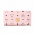 MCM Visetos Original Long Wallet - Pink