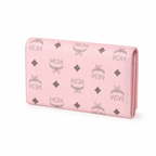 MCM Visetos Original Long Wallet - Pink