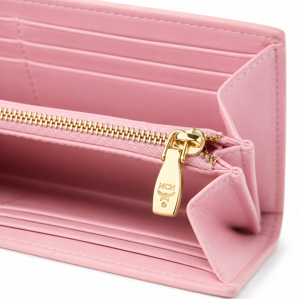 MCM Visetos Original Long Wallet - Pink