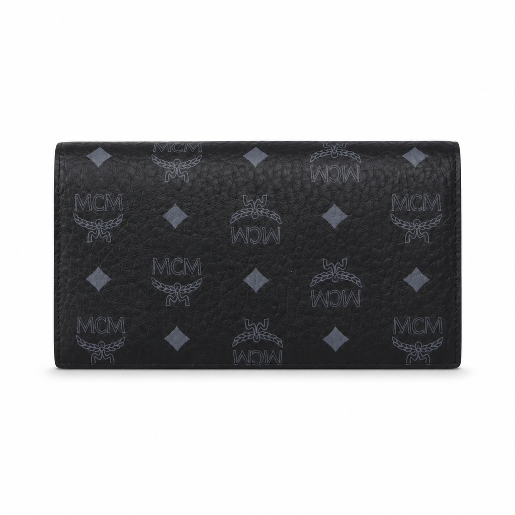 MCM Visetos Original Long Wallet – Black