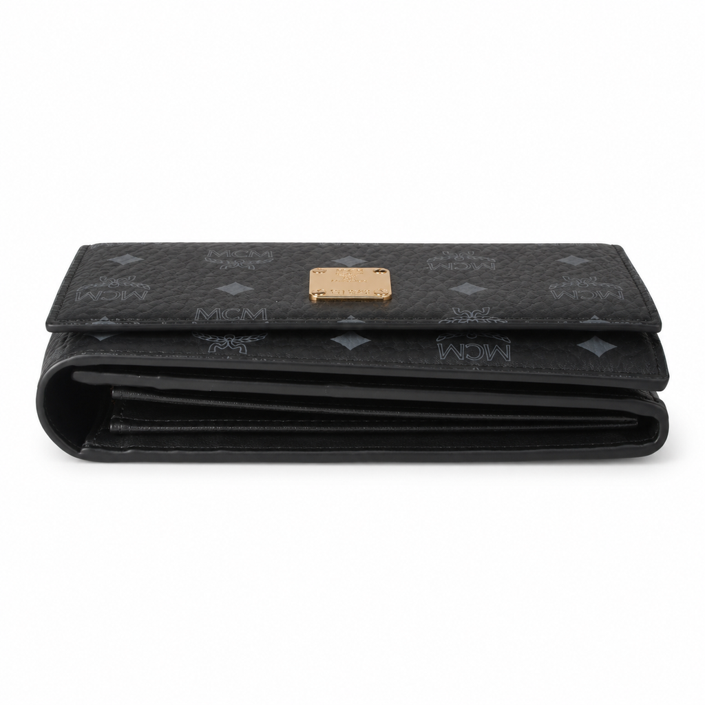 MCM Visetos Original Long Wallet – Black