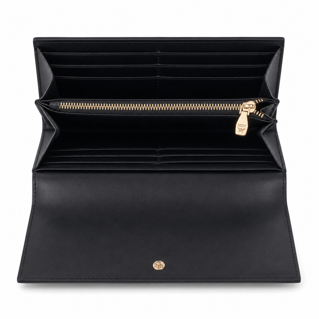 MCM Visetos Original Long Wallet – Black