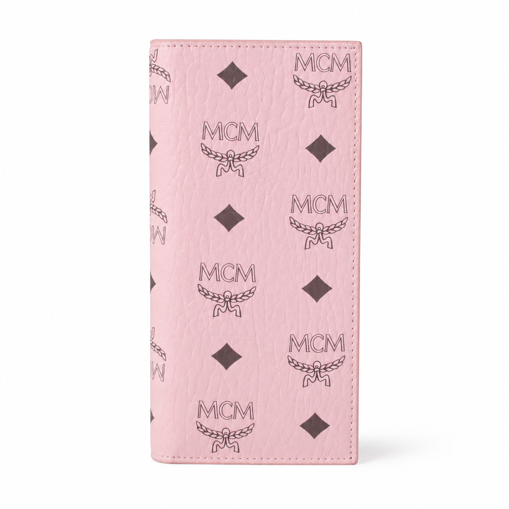 MCM Visetos Original Long Wallet - Pink