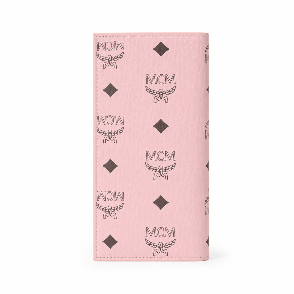 MCM Visetos Original Long Wallet - Pink