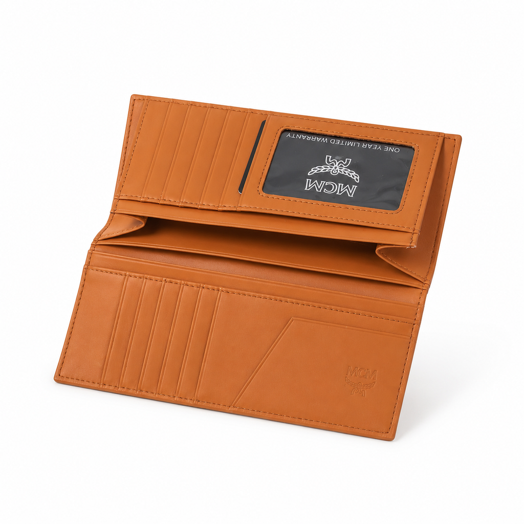 MCM Visetos Original Long Wallet – Cognac
