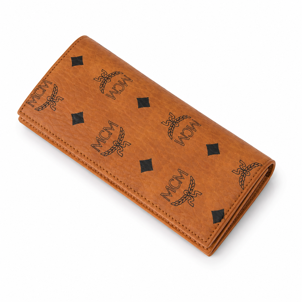 MCM Visetos Original Long Wallet – Cognac