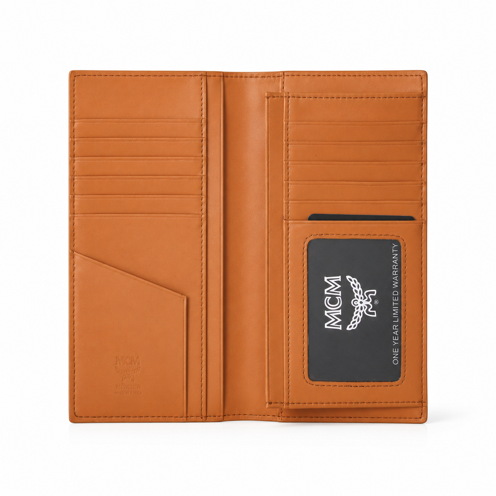 MCM Visetos Original Long Wallet – Cognac