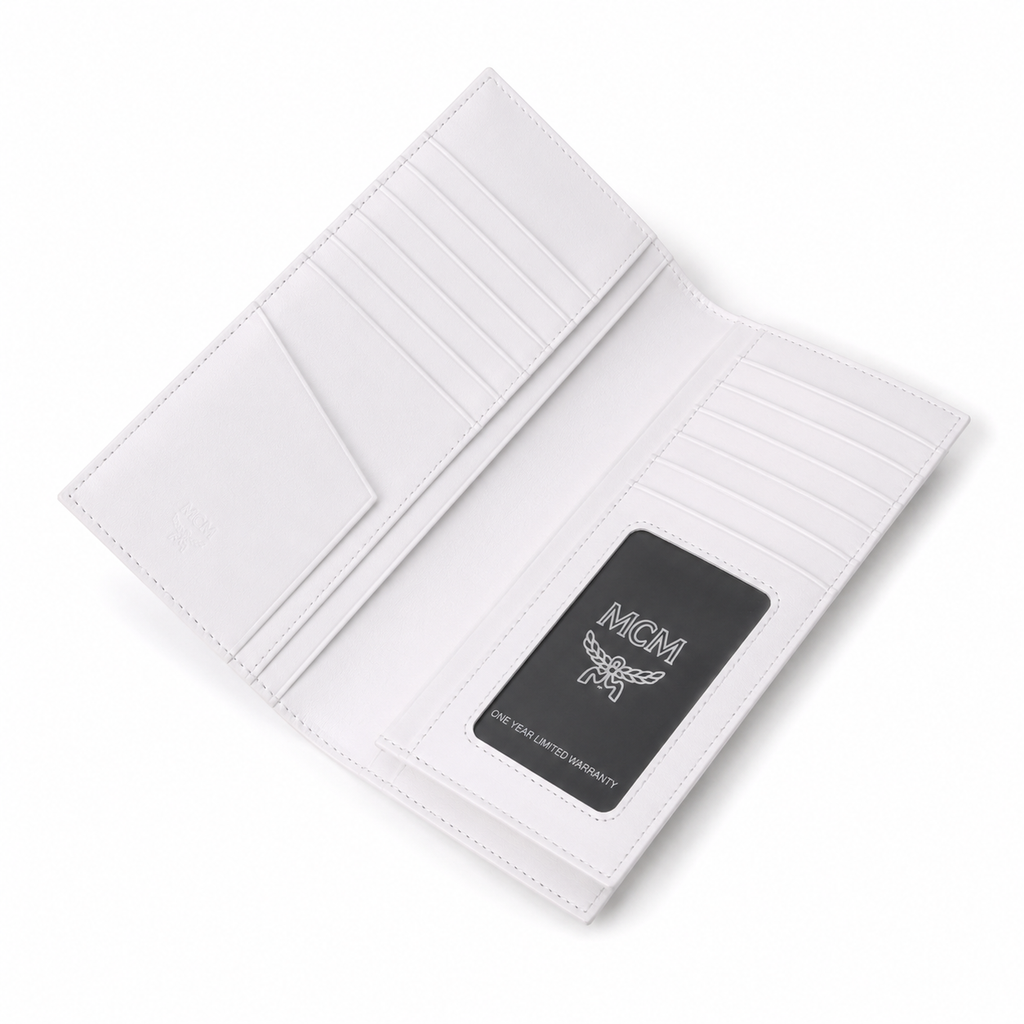 MCM Visetos Original Long Wallet – White
