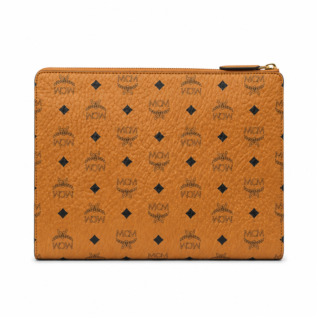 MCM Visetos Original Medium Pouch – Cognac