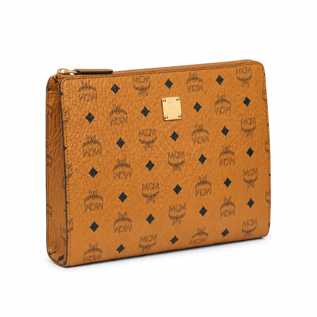 MCM Visetos Original Medium Pouch – Cognac