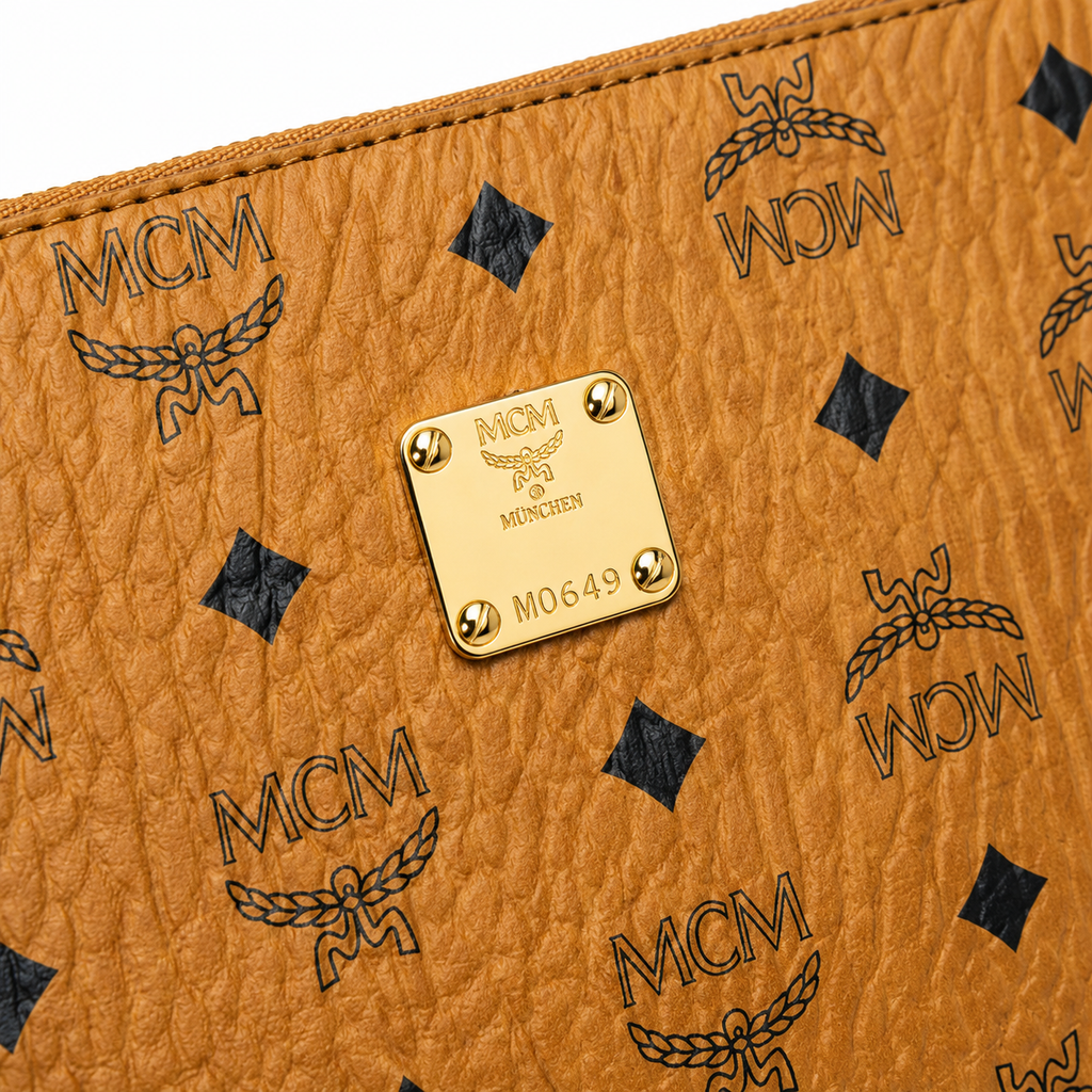 MCM Visetos Original Medium Pouch – Cognac
