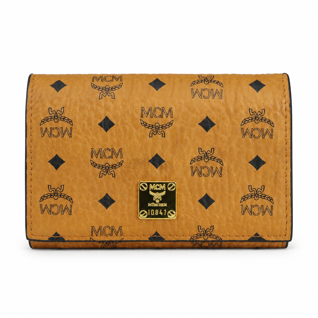 MCM Visetos Original Trifold Wallet – Cognac